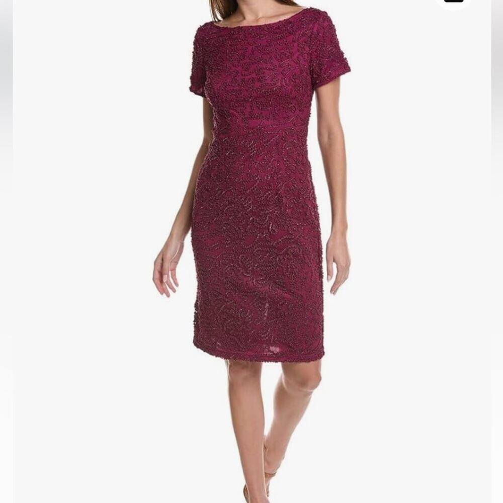 NWT JS Collections Women's Melanie Cap Sleeve Midi Dress Sz 14